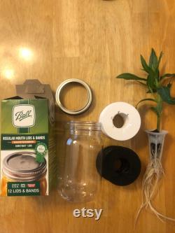 Aero garden pod insert top for mason jar