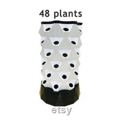 Aeroponics Equipment Pineapple Tower Garden Vertical Hydroponic Growing System 6 Layers 48 Plants