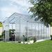 Aluminium Greenhouse Polycarbonate Green House Garden Shed 4.7x2.5m