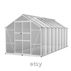 Aluminium Greenhouse Polycarbonate Green House Garden Shed 4.7x2.5M