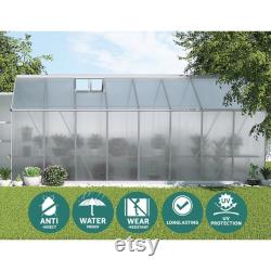 Aluminium Greenhouse Polycarbonate Green House Garden Shed 4.7x2.5M