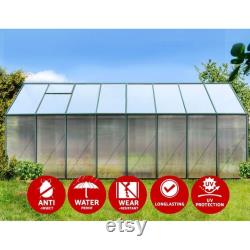 Aluminium Greenhouse Polycarbonate Green House Garden Shed 5.1x2.44M