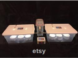 Automated MushroomCube 2 Tote Mushroom Growing Kit with 12 PFTek Substrate Jars