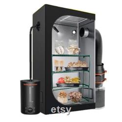 Automated Mushroom Grow Tent with Racks Hydroponic Indoor Growing Shelter For Mushroom Cultivation and Medicinal Mushroom Species