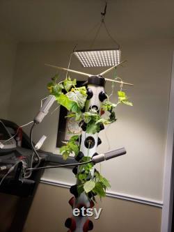 BLACK DIY Vertical Hydroponics Aquaponics Grow Tower 3D Printed Parts Kit