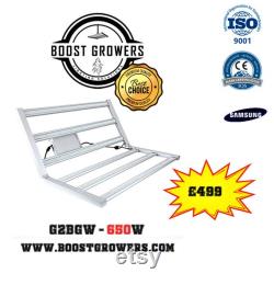 BOOST Growers 650W 6 Bars Full Spectrum LED Grow Light Hydroponics Plants Active