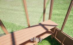 Backyard Cedar Greenhouse Kit 6' x 4' of Interior Growing Space Handmade In OR Includes all hardware for assembly