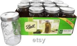 Ball mason jars 1 litre wide mouth set of 12 grain spawn jars liquid culture jars