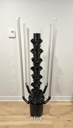 Black 28 Plant Hydroponic Tower Outdoor and Indoor 5FT