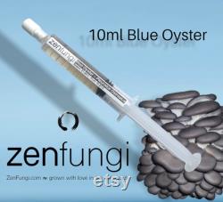 Blue Oyster Mushroom Liquid Culture Pleurotus Ostreatus 10ml Syringe