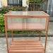 Brown Wooden Cold Frame Raised Planter Greenhouse Bed Flower Stand