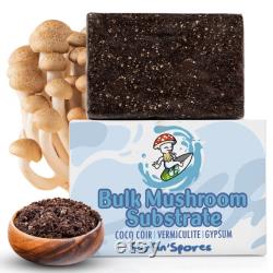 Bulk Mushroom Substrate 5 lb Bags Expert Mycologist Blend of Coco Coir, Vermiculite and Gypsum, Pasteurized and Odor-Free, CVG Mix
