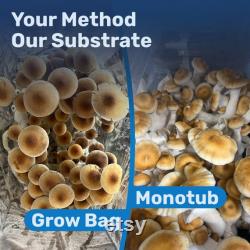 Bulk Mushroom Substrate 5 lb Bags Expert Mycologist Blend of Coco Coir, Vermiculite and Gypsum, Pasteurized and Odor-Free, CVG Mix