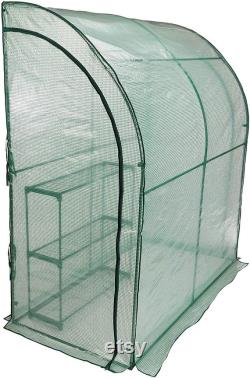 CO-Z Lean to Greenhouse Walk in, Portable Mini Green House with PE Cover, Waterproof Hot House UV Protected Green House,3.3 x 6.6 x 7.0 Feet