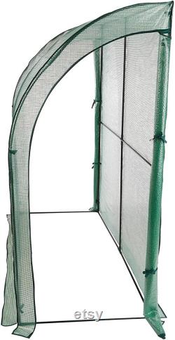 CO-Z Lean to Greenhouse Walk in, Portable Mini Green House with PE Cover, Waterproof Hot House UV Protected Green House,3.3 x 6.6 x 7.0 Feet