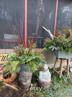 Christmas Greens Mixed Box of Cuttings Fresh Cut Greenery DIY Christmas Decorating Winter Container Balsam fir boughs