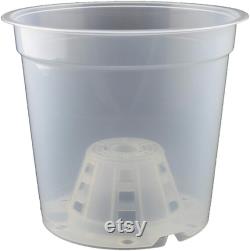 Clear Translucent Orchid Pots 17CM ( Optional Saucers )