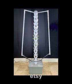 Commercial Hydroponic Vertical Tower Growing System (for 45 plants, choice of 2 colours and optional lights)