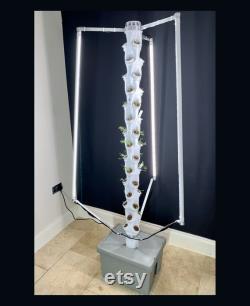 Commercial Hydroponic Vertical Tower Growing System (for 45 plants, choice of 2 colours and optional lights)