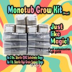 Complete Monotub Mushroom Grow Kit Easy Mushroom Grow Kit Grow Mushrooms at Home The Most Easiest Mushroom Grow Kit (Mega kit 6x6)