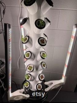 Complete Set 28 Pot Hydroponic Garden Tower 4.5FT 3D Printed