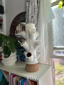 Countertop Hydroponic Planter Tower Indoor Vertical Garden 3D Printed Biodegradable Plastic DIY Stackable Design Easy Assembly