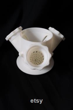 Countertop Hydroponic Planter Tower Indoor Vertical Garden 3D Printed Biodegradable Plastic DIY Stackable Design Easy Assembly