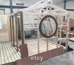 Cricket pavilion room, wooden playhouses, bespoke camping cabins, unique garden rooms, tiny house, garden playhouse,