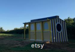 Cricket pavilion room, wooden playhouses, bespoke camping cabins, unique garden rooms, tiny house, garden playhouse,