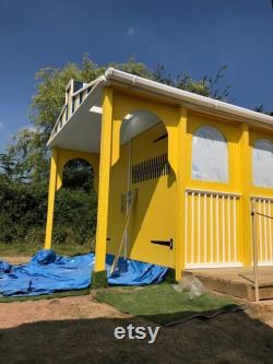 Cricket pavilion room, wooden playhouses, bespoke camping cabins, unique garden rooms, tiny house, garden playhouse,