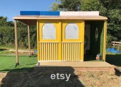 Cricket pavilion room, wooden playhouses, bespoke camping cabins, unique garden rooms, tiny house, garden playhouse,