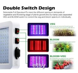 Custom LED Grow Light 2000W 3000W Waterproof Phyto lamp Full Spectrum 2 Mode Switch Veg Bloom Indoor Plant Growth Lamp