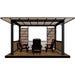 Diy 6x6 Rectangle Pergola Brackets Kit For Outdoor Bliss With Lattice Roof And Lattice Walls