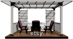 DIY 6X6 Rectangle Pergola Brackets Kit for Outdoor Bliss with Lattice Roof and Lattice Walls