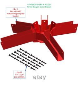 DIY 6x6 Partial Hexagon Pergola Gazebo Kit Easy Assembly for Outdoor Retreat