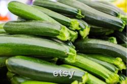Dark Green Zucchini, Organic Seeds, 30 Count, High Germination, Open Pollinated, Non-GMO Heirloom, (Cucurbita pepo)