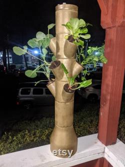 Decorative Brass Fogponic and Hydroponic Tower