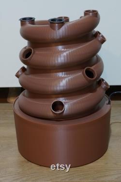 Desktop Hydroponics. 3D Printed, 12 net pot, USB-A water pump included. Original Design. Best for lettuce, strawberry and pak choi.