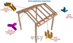 Diy Iron Open End Rafter Tie Bracket Rafter Bracket Joist Bracket Universal rafter bracket