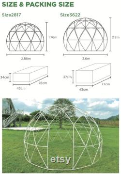 Dome 3.6m Geo Garden Dining Outdoor Igloo Pod PVC Shelter for Garden, Pubs and Restuarants