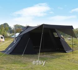 Double Peak Tent with Chimney Hole 300D Oxford Waterproof Sunscreen Outdoor Camping Cooking Glamping Tourist Sanctuary Shelter outdoor tent