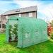 Eagle Peak 10'x7'x7' Tunnel Greenhouse Large Garden Plant Hot House With Roll-up Zippered Entry Door And 6 Roll-up Side Windows, Green
