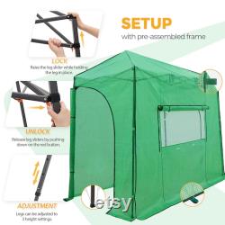 EAGLE PEAK 10x5 Portable Lean to Walk-in Greenhouse