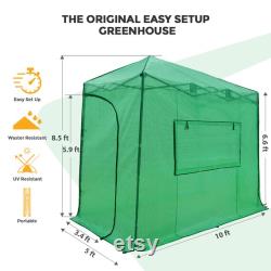 EAGLE PEAK 10x5 Portable Lean to Walk-in Greenhouse