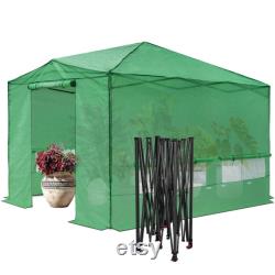 EAGLE PEAK 12x8 Portable Large Walk-in Pop up Greenhouse with Support Pole