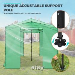 EAGLE PEAK 12x8 Portable Large Walk-in Pop up Greenhouse with Support Pole