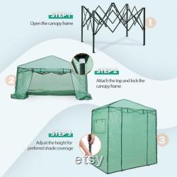 EAGLE PEAK 6 'x 4' Portable Walk-in Greenhouse Instant Pop-up Fast Setup Indoor Outdoor Plant Gardening Green House Canopy
