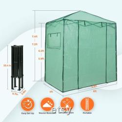 EAGLE PEAK 6 'x 4' Portable Walk-in Greenhouse Instant Pop-up Fast Setup Indoor Outdoor Plant Gardening Green House Canopy