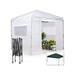 Eagle Peak 8' X 8' Portable Walk-in Pop-up Greenhouse And Canopy Tent Bonus Dual Use With Green Canopy Top