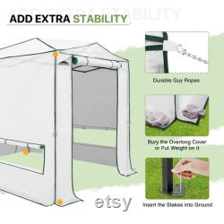 EAGLE PEAK 8x6 Portable Walk-in Greenhouse Translucent Woven PE Green House